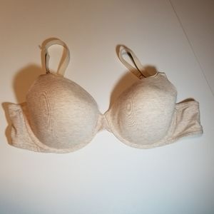 Soft beige t-shirt underwire demi bra great price